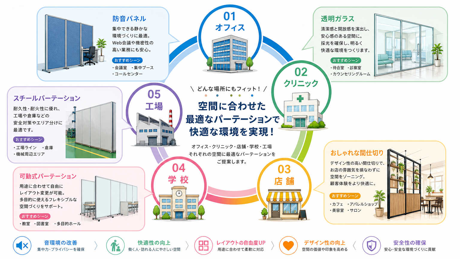 業種別に見る関西の施工事例